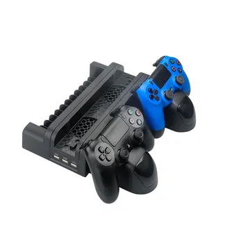 

For Sony PlayStation 4 Ps4 charger Base Multifunctional Fan Base Controller Fast Charging Station Dock Stand Dualshock USB Cable
