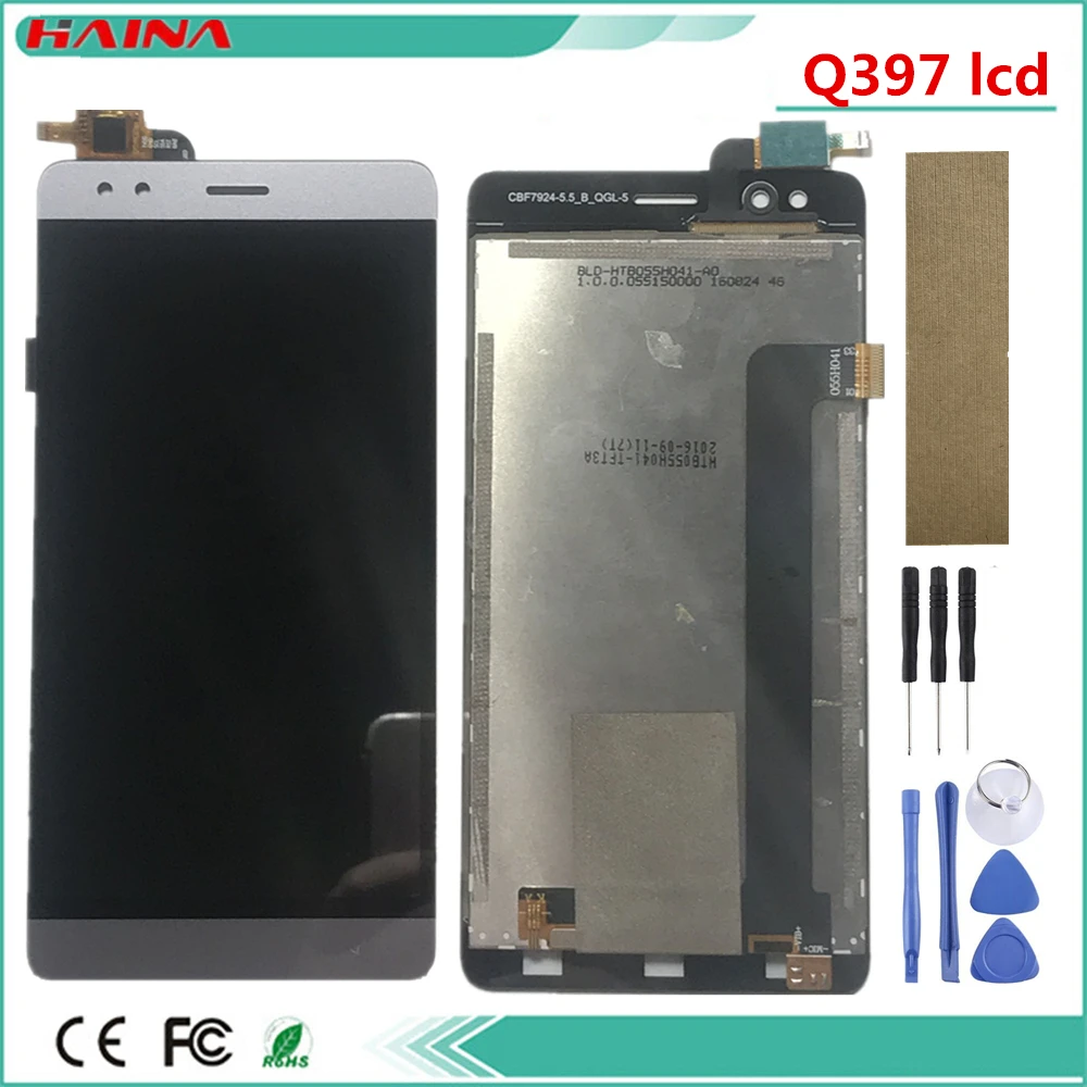 

Q397 LCD For Micromax Bolt Mega Q397 LCD Display Screen with Touch Screen Assembly Replacement Part Gray Color With Tape