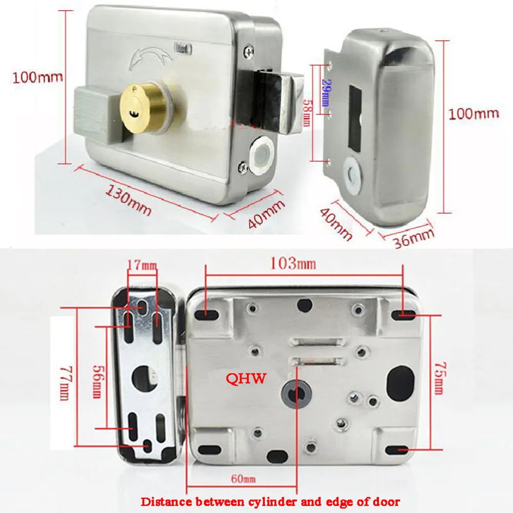 12V Access Control Electric Lock Home Security Or Exit Push Button Electronic Gate Lock Or Wireless Wifi Smart Lock Fail Secure images - 6