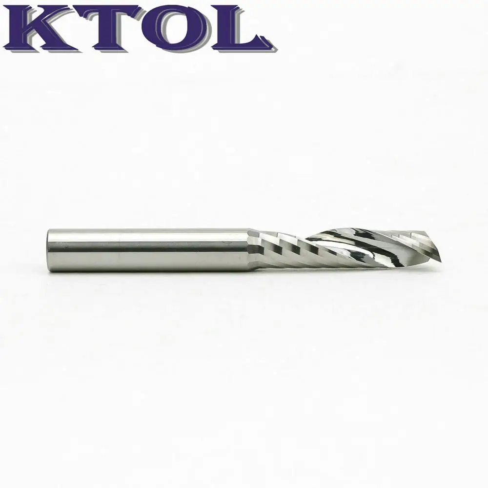 5x 6mm CNC Milling Cutter One Flute Tungsten Spiral CNC Router Bits 6*25mm 