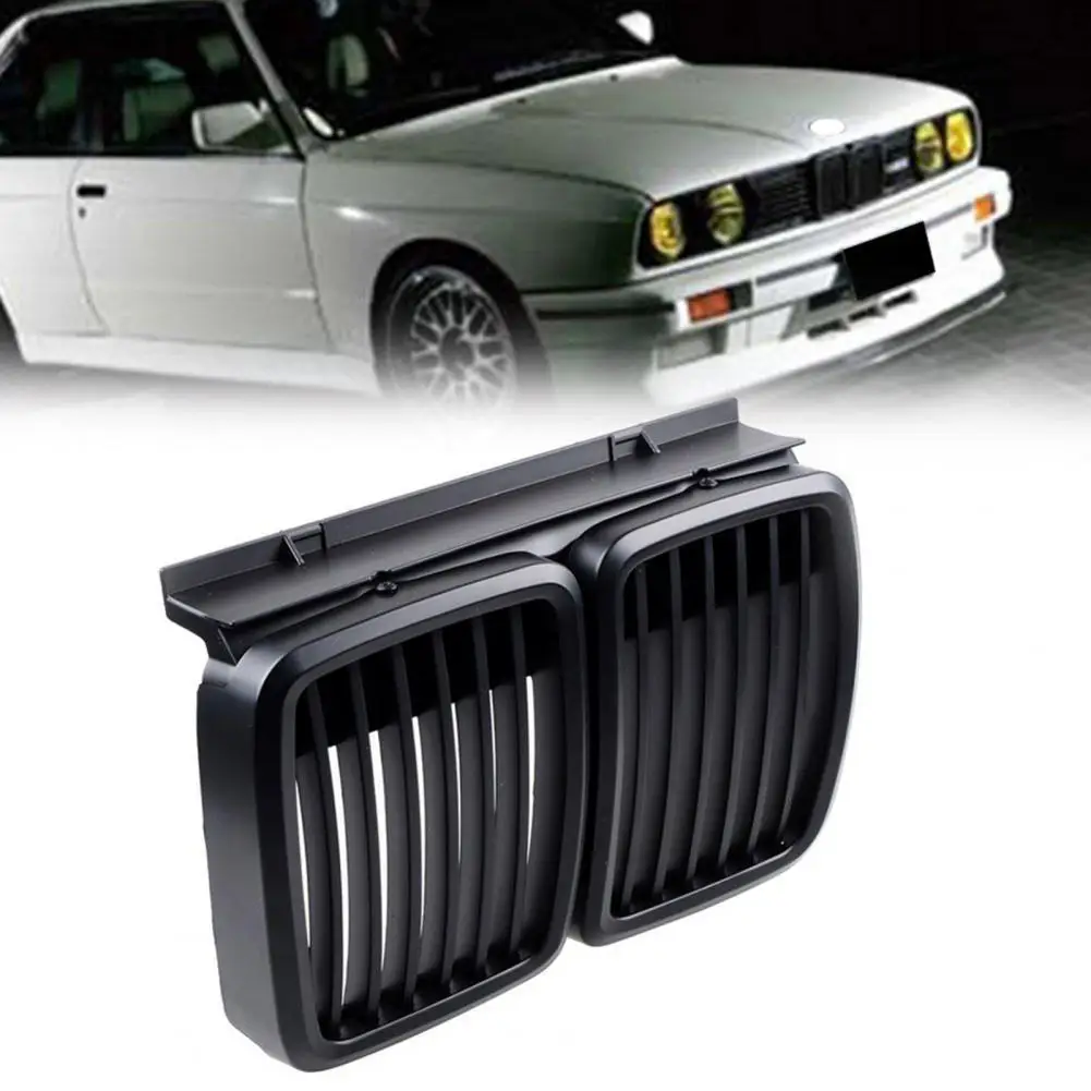 1-Pair-Car-Grilles-Mesh-Sheet-Matte-Black-Front-Racing-Grill ...