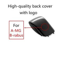 Car remote key back cover with metal Emblem Modification for Benz AMG A S E CLE class For B-RABUS remote control key
