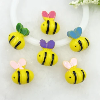 

10Pcs Resin Lovely Mixed Mini bee Flatback Cabochon Scrapbook Kawaii DIY Embellishments Accessories D31