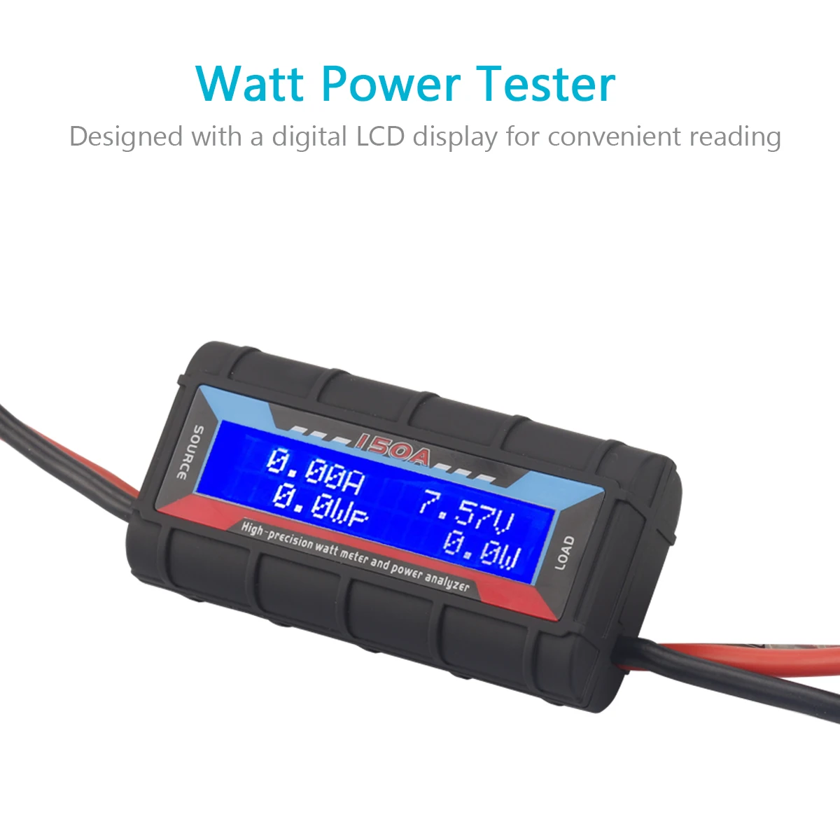 

150A High Precision RC Watt Meter and Power Analyzer 150A Watt Meter Power Analyzer with Digital LCD Screen for voltage (V)