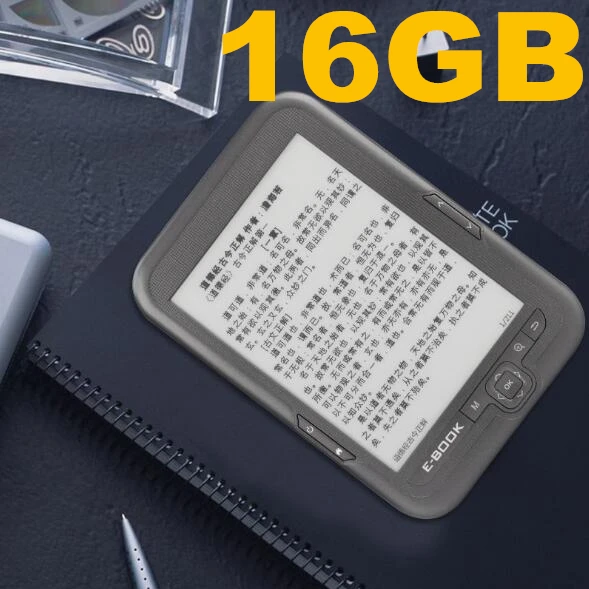 Новая электронная книга FB2 16 GB/8 GB русская электронная книга ридер e ink 6 дюймов электронная книга ридер батарея 2500mAh - Цвет: Gray 16GB