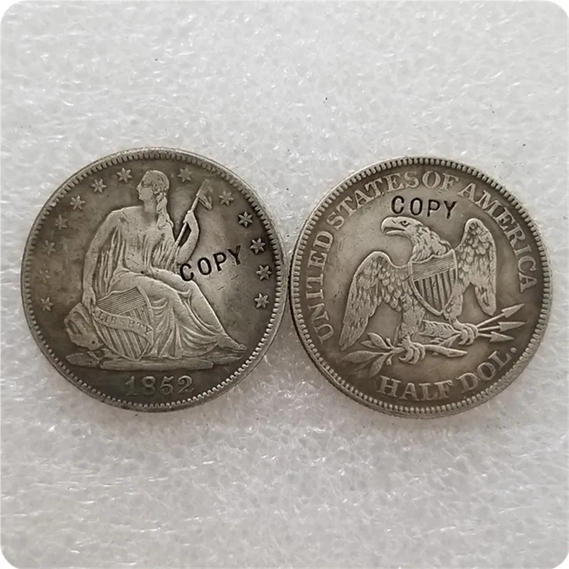 США 1852-P O SEATED Свобода Половина доллара копия памятные монеты-копия монет медаль