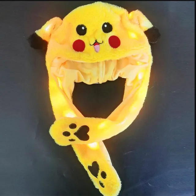 Trill in Same Hat  Parent-child Stuffed Rabbit Ears Moving Cartoon Long Ears Glow Light Cap 2