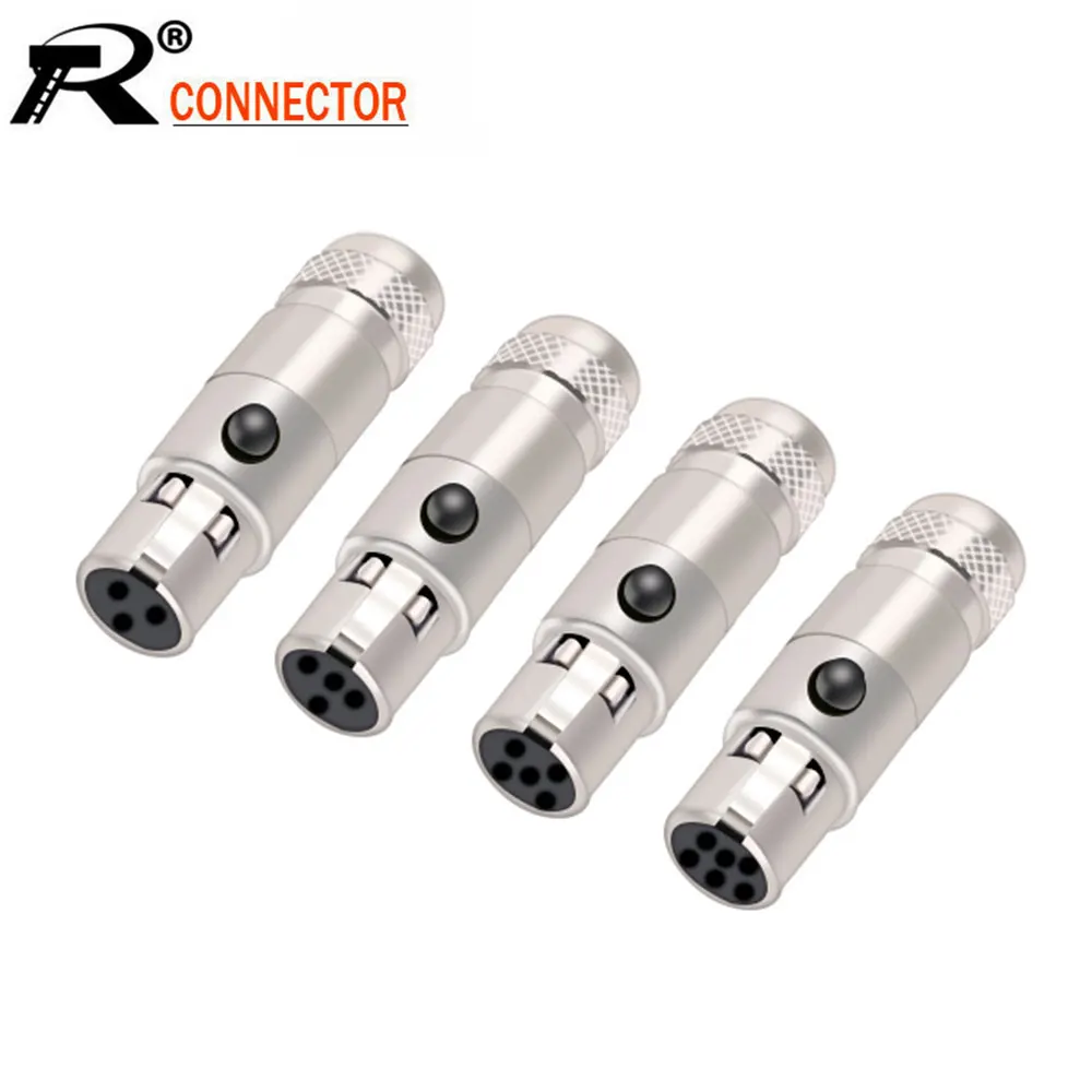Conector de Entrada para Microfone e Áudio 10 Mini Xlr Pinos Pinos Pinos e Pinos Conexão para Chassi Microfone