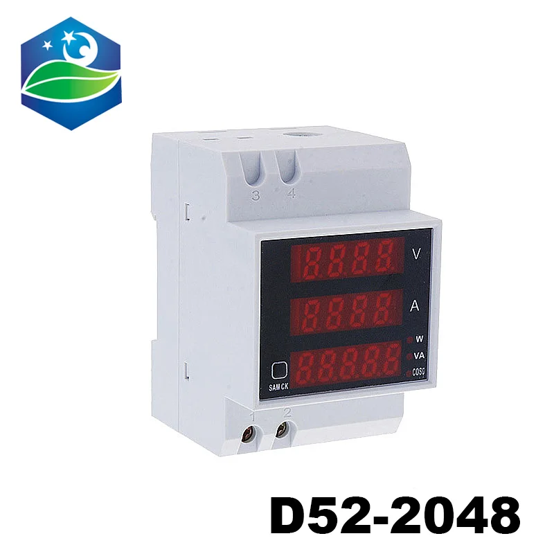 D52 2048 AC80 300V 0 100A Амперметр Вольтметр цифровой счетчик энергии светодиодный