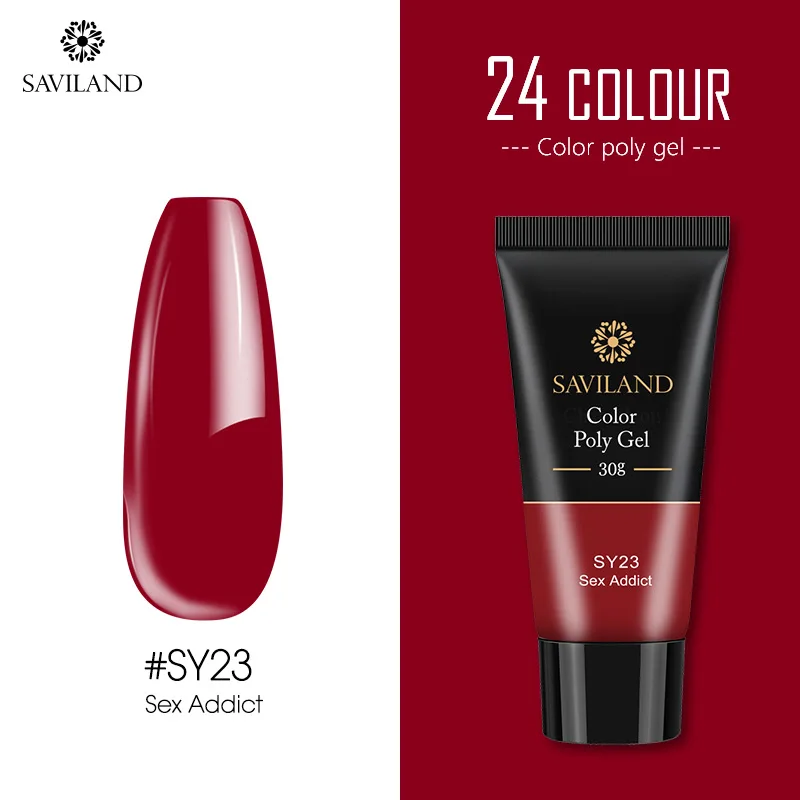 30ml SY23 SAVILAND Блестящий полигель 30 мл 15 мл Блестящий блестящий гель камуфляж УФ-гель для наращивания ногтей полноцветный дизайн - Цвет: 30ml SY23