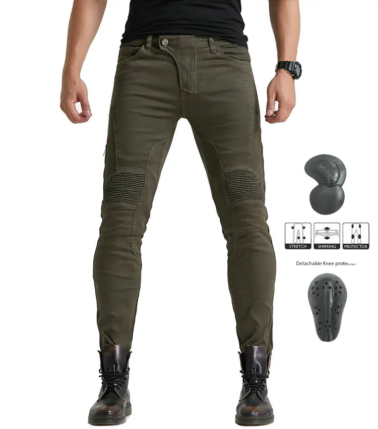 stealth protector  skinny Riding Jeans green 1