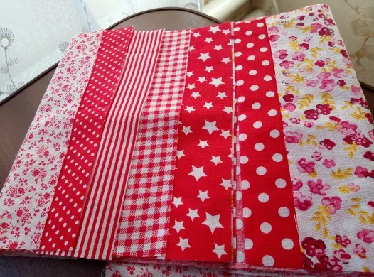Light Pink Dots and Flowers Design Patchwork 100% Cotton Fabric 7 Pcs/Lot for Sewing DIY Patches Tissue Scrapbooking cotton craft fabric,cotton fabric,craft fabric,fabric material