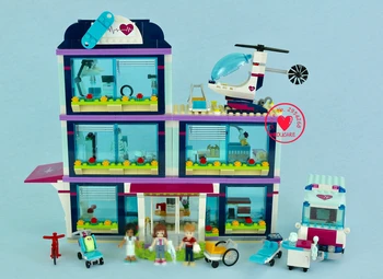

932 Pcs 37036 Heart City Park Love Hospital Girls Building Blocks LeGINGlys Friends 41318 Brick Toys Model Building Blocks Toys