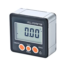 1 шт. алюминиевый сплав электронный транспортир Цифровой Инклинометр измеритель углов магниты база измерительный инструмент цифровая коническая коробка