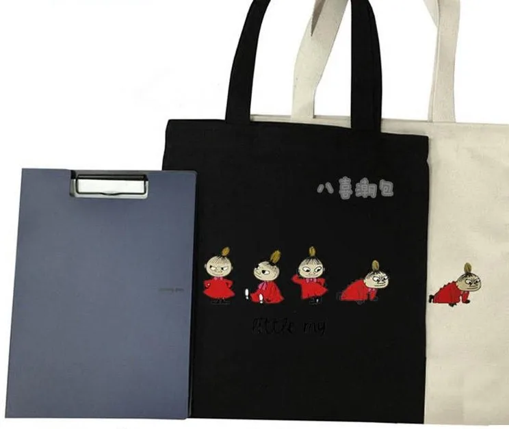 Moomin Little My Кава сумка ULZZANG в учебном стиле простая модная холщевая сумка на плечо женская сумка