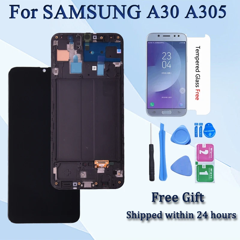 Дисплей для Samsung galaxy A30 A305/DS A305F A305FD A305A ЖК-дисплей с сенсорным экраном и