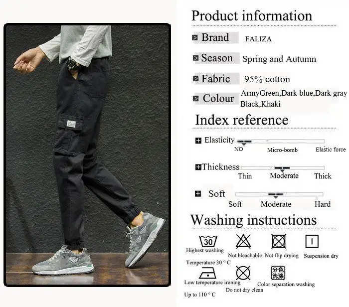 Хип-хоп pantalones de hombre primavera verano estilo militar de los hombres de pantalones de camuflaje pantalones de color caqui
