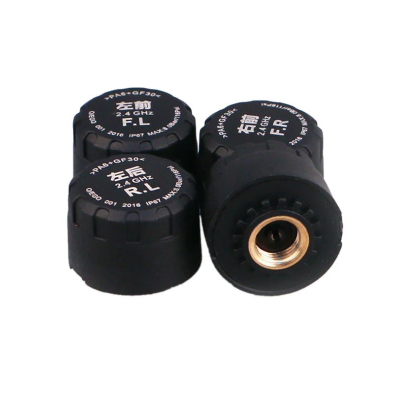 Car Tire Pressure Monitoring System Wireless Tpms Sensors Real Time App Display