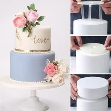 

Multi-Layer Cake Gasket Round Dessert Shelf Cake Support Frame with 3 Straw Cake Stands Piling Bracket Kitchen DIY Baking Tools