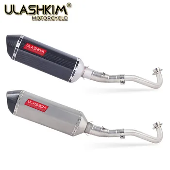 

Motorcycle Full System Exhaust Muffler Escape Middle Link Pipe Slip On For yamaha XMAX300 XMAX250 XMAX400 2017 2018