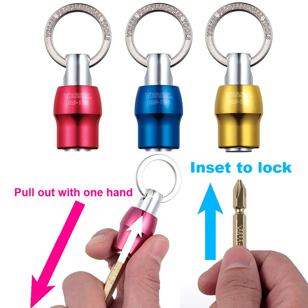 Japan Vessel Screwdriver Bits Holder Quick Catcher for Craftspeople with Flat Ring | Инструменты