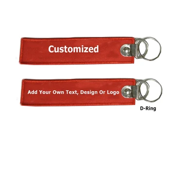 

Custom Embroidery Keychain Motorcycle Promotional Key Chain Remove Before Luggage Tag D-Ring