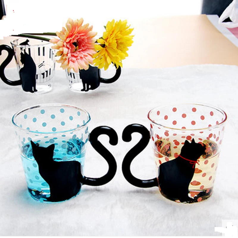 Creative Animal Cartoon Cat Designed Bottle Cups Kitchenware Barware Mug