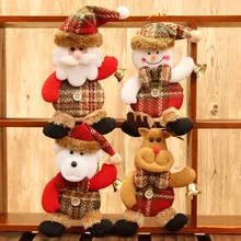 17x10CM christmas decoration Xmas Ornaments Gift Santa Claus Snowman Reindeer Toy Doll Hang Decor decoration sapin de noel T2