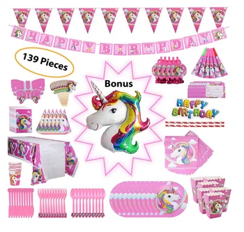 

Unicorn Unicorn birthday party 139j set holiday decoration supplies props decoration party supplies
