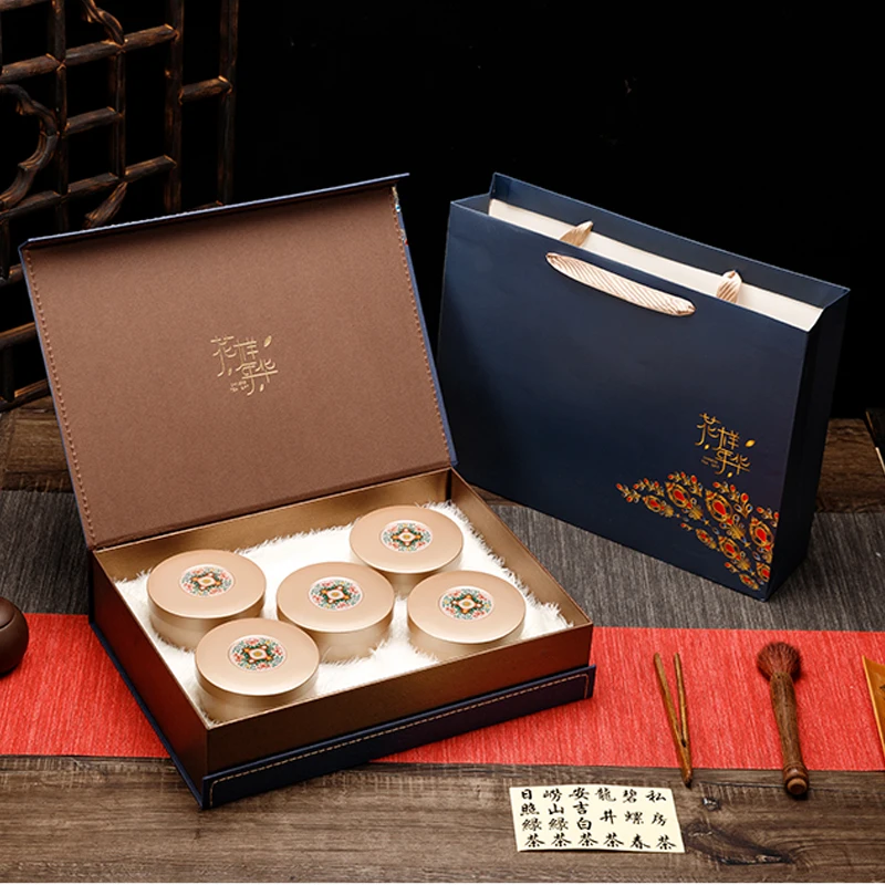 Xin Jia Yi упаковка пустая круглая свеча жестяная коробка - Цвет: Blue 5 pcs Set Box