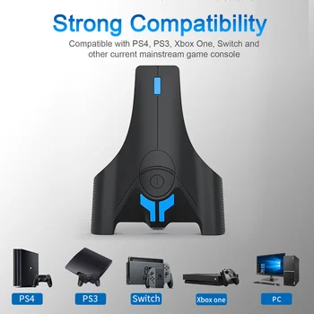 

Vococal Gamepad Keyboard Mouse Converter Controller Adapter with 3.5mm Audio Jack for PlayStation 4 PS4 Nintendo Switch XBox One