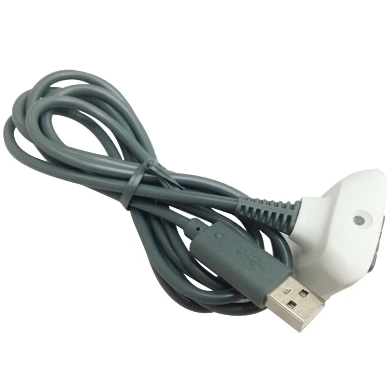 Кабель для зарядки с ручкой, USB кабель для передачи данных, беспроводной провод для игры XBOX360, геймпад, 1,5 м, черный кабель с ручкой, кабель для зарядки - Цвет: Белый