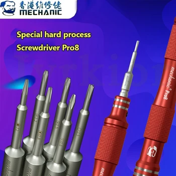 

MECHANIC Pro 8 Harded Screwdriver 0.8 Torx 0.6 Y-Type 1.2 1.5 Phillips 2.5 T2 for Mobile Phone Repair Disassemble tool