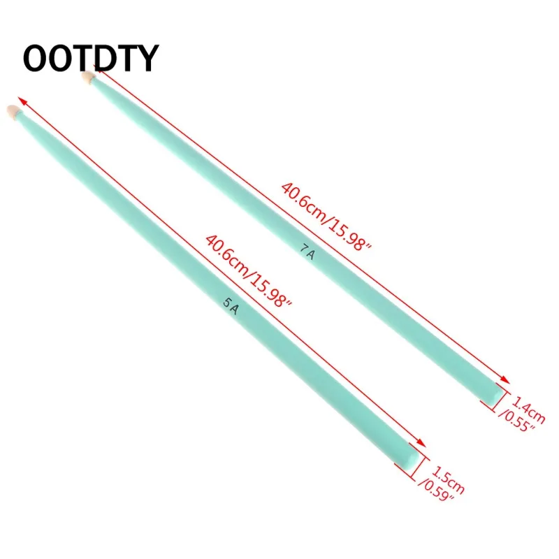 OOTDTY 1 пара 5A 7A прочный Барабаны клещей Цвет твердый клен барабанные палочки