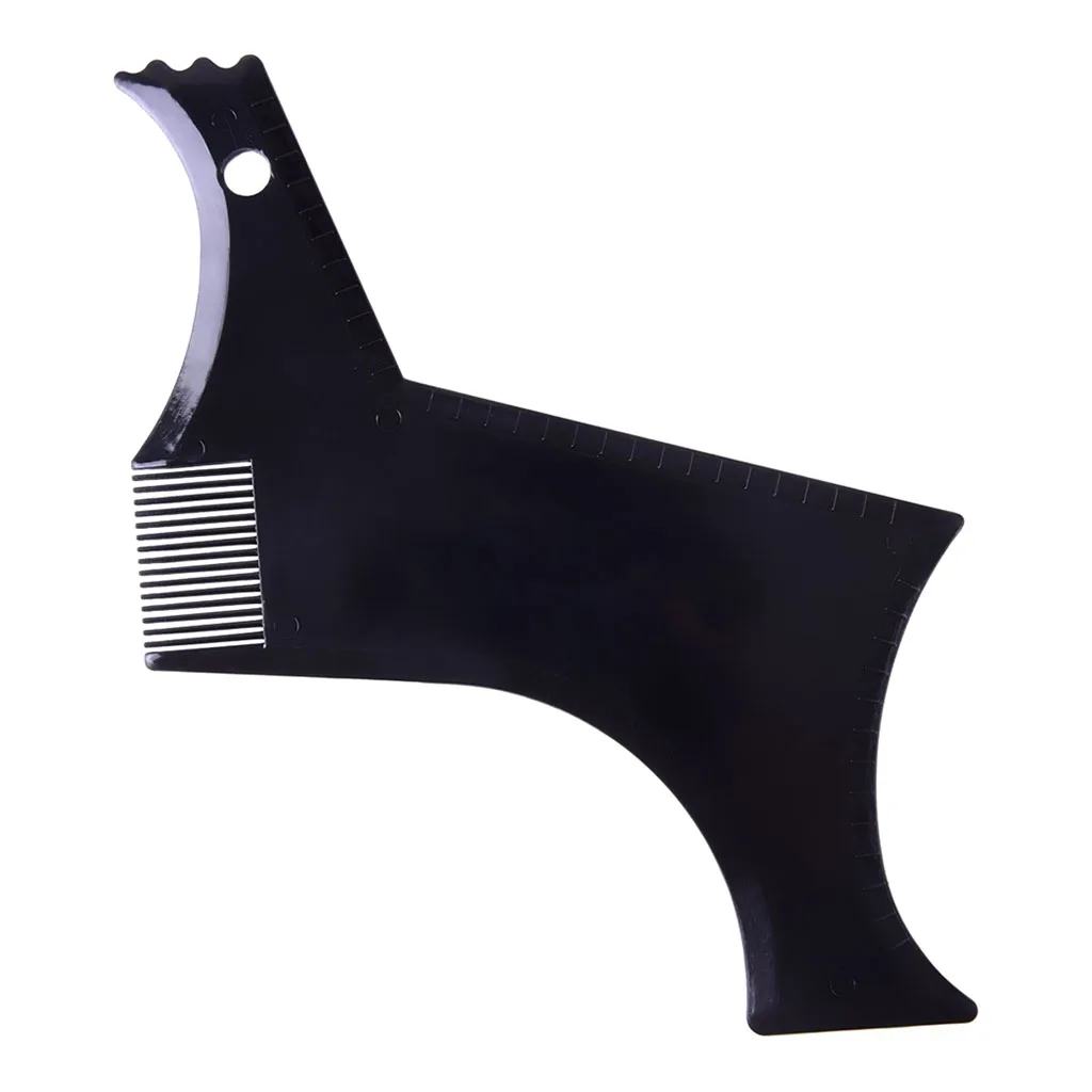 Mens Beard Shaping Ruler Facial Hair Moustache Comb Salon Barber Shaving Tool