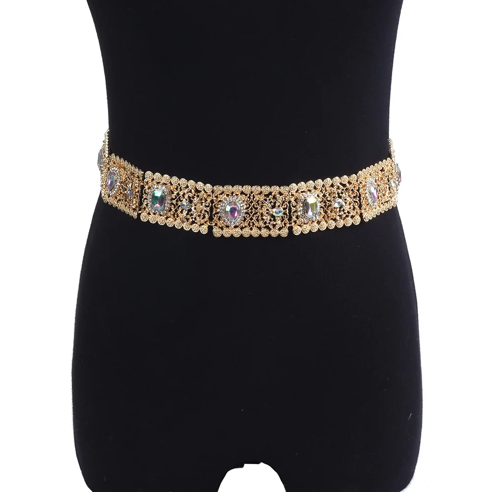 Gold Color Alloy Belt Waist Chains Women Body Jewelry Punk Belly Female Brand Statement ZA Chain Square Waistband |