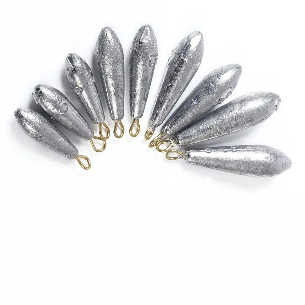 Fishing Weights Lead Sinker For Bottom Sea Raindrop Streamlined Shape fishing tackle accessories | Спорт и развлечения