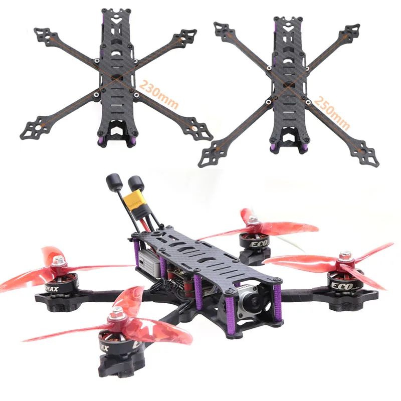 HSKRC HX230 X250 230 мм 250 мм Колесная база из углеродного волокна FPV Гоночная рама беспилотника Фристайл для DJI FPV воздушный блок DJI цифровая FPV система