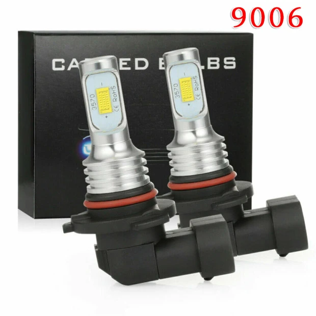 2 шт. 9006 HB4 40 Вт автомобильный COB светодиодный светильник на голову, противотуманный светильник, набор лампочек, обновление 4000лм 6000 K, кристально белый автомобильный головной светильник