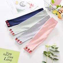 Высококачественные теплые штаны для малышей; леггинсы для маленьких детей; сезон осень-зима; вязаные брюки для малышей; брюки с вышивкой в виде клубники