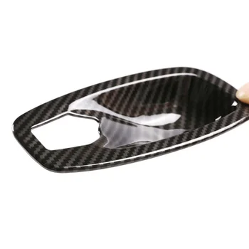 

4pcs/Set Carbon Fiber Style Door Handle Bowl Decoration Cover Trim For BMW 5 Series E60 E61 2006-2010 Car Accessories