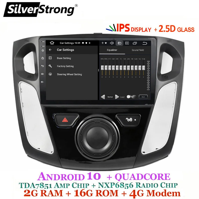 SilverStrong Android10.0 2.5D 9 дюймов 4 г Стерео gps для Ford Focus 3 ips Android радио FOCUS3 Android gps стерео аудио