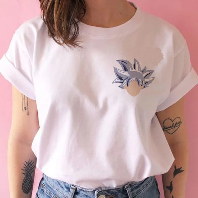 New Anime Dragon Ball Kawaii Funny Woman T-shirts Cartoon Shirt Harajuku T-shirt Ullzang Graphic Tshirt Fashion Top Tees Female 17