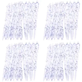

48Pcs Acrylic Icicle Chic Nice Fine Party Decor Xmas Decor Pendent Xmas Tree Ornament