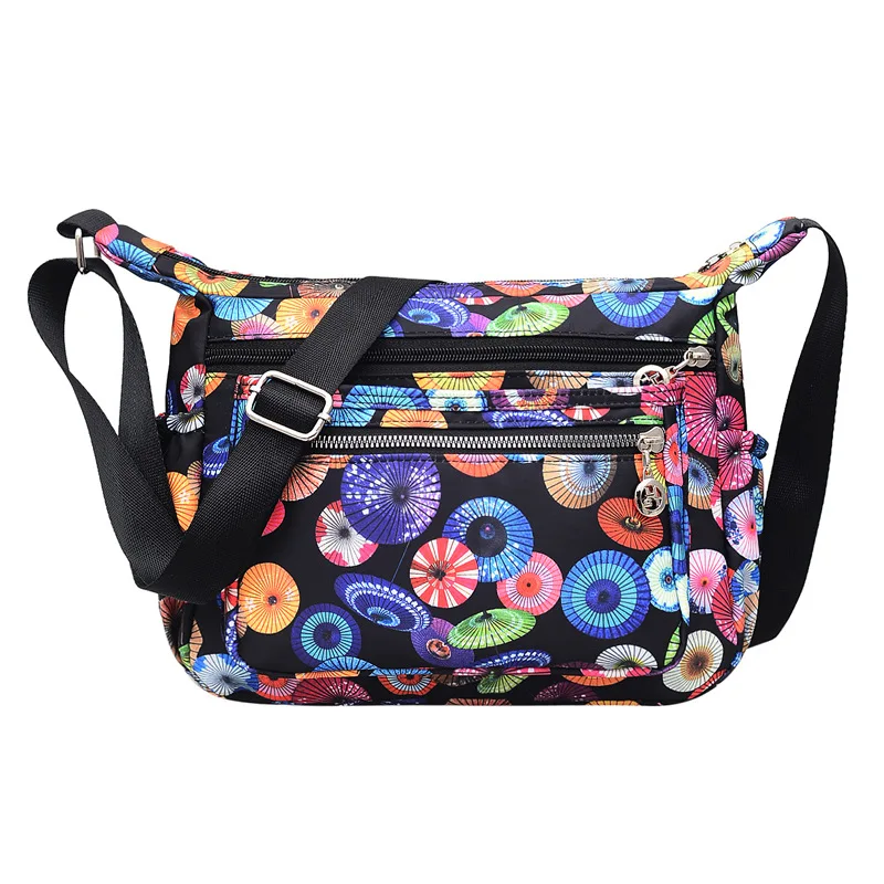 

Winter New Style Fashion Floral Nylon Women's Nylon Shoulder Oblique Bag Versatile Mommy guang jie bao