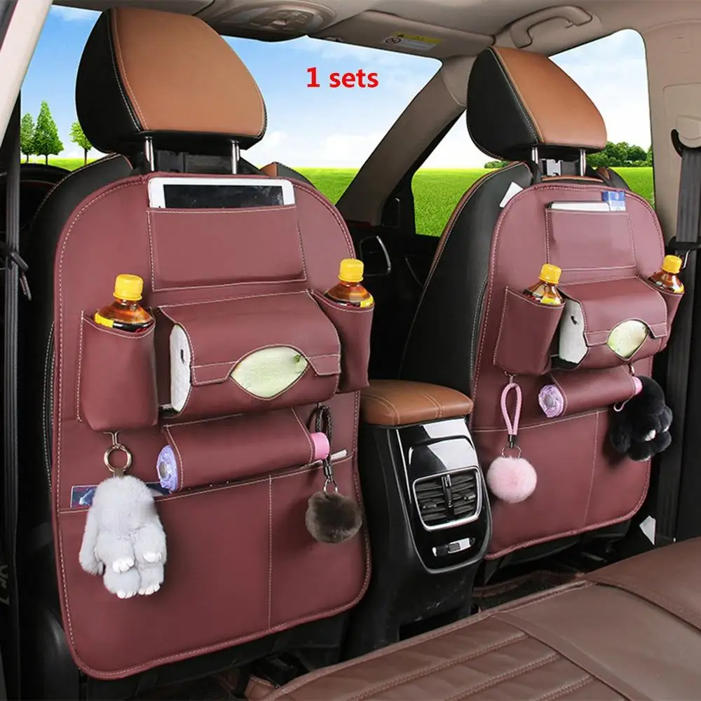 Wine red Автомобильный органайзер мульти-карманный автомобильный Карманный чехол для телефона органайзер для заднего сиденья автомобиля протектор подвесная сумка для хранения для детей - Название цвета: Wine red