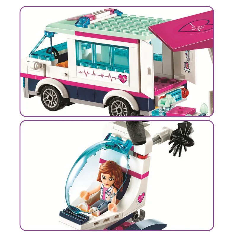 Cena 932 sztuk Heartlake City Park miłość szpital dziewczyna przyjaciele klocki do budowy kompatybilny Legoinglys przyjaciele zabawka z klocków na prezenty