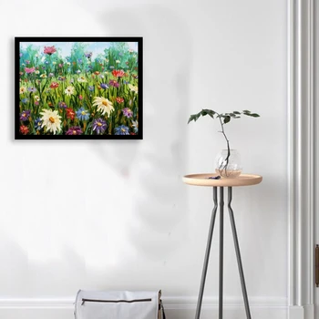 

NEW-Drawing By Numbers DIY Painting By Numbers Frameless Field Chrysanthemum Home Decor Digital Painting on Canvas
