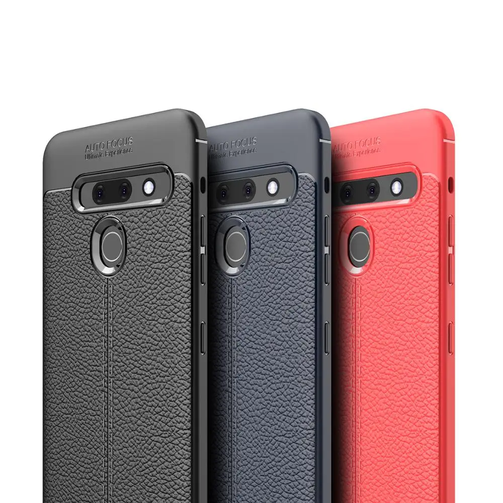 

Rugged Soft Case for LG G8s G8 G7 G6 V50 V40 V30s V30 Luxury Leather Pattern Slim Fit Shell Full Protective Mobile Phone Cases