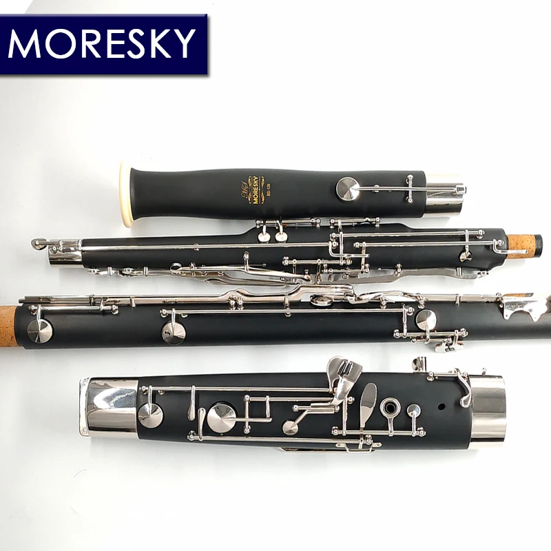 MORESKY Professional C Tone Bassoon cupronickel nickel plated keys ABS Bakelite body BS126